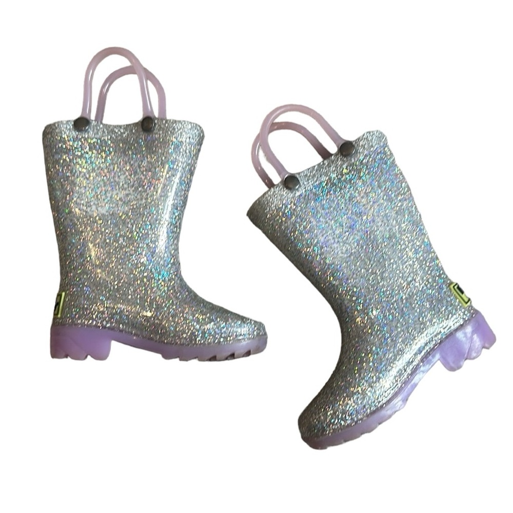 Western Chief purple glitter light up rainboots